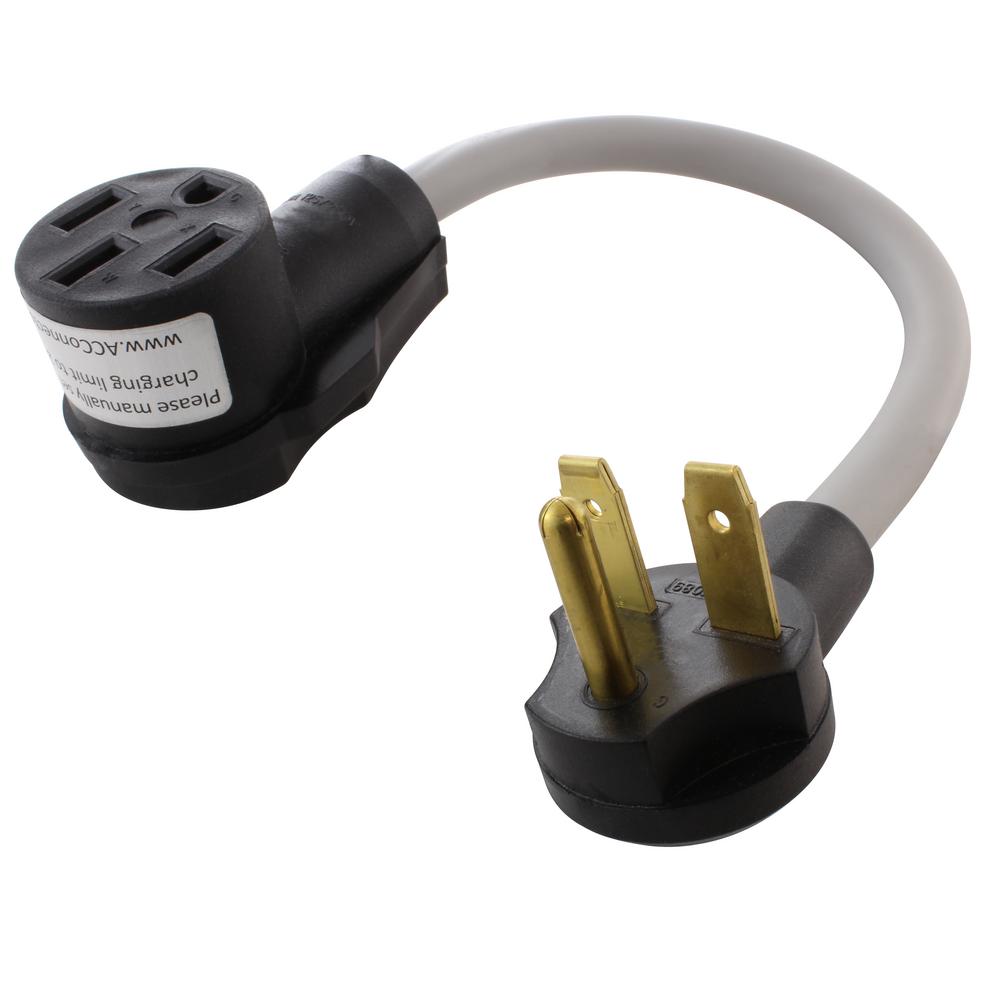 AC WORKS 1.5 ft. 10/3 EV Charging Adapter 30Amp 250Volt 630 Plug to
