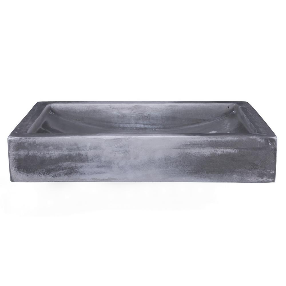 shallow rectangular sink