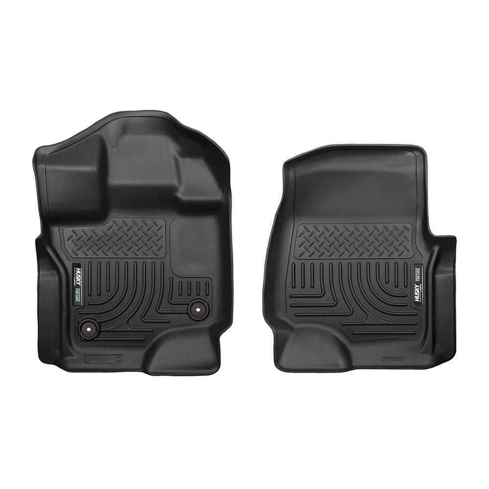 Husky Liners 15 Ford F-150 Super/Super Crew Cab WeatherBeater Black Front Floor Liners