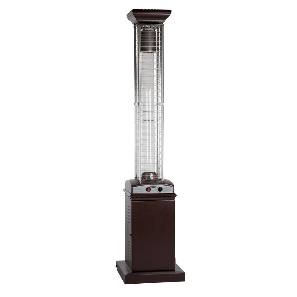 Fire Sense 46,000 BTU Hammered Bronze Finish Square Flame Patio Heater by Fire Sense