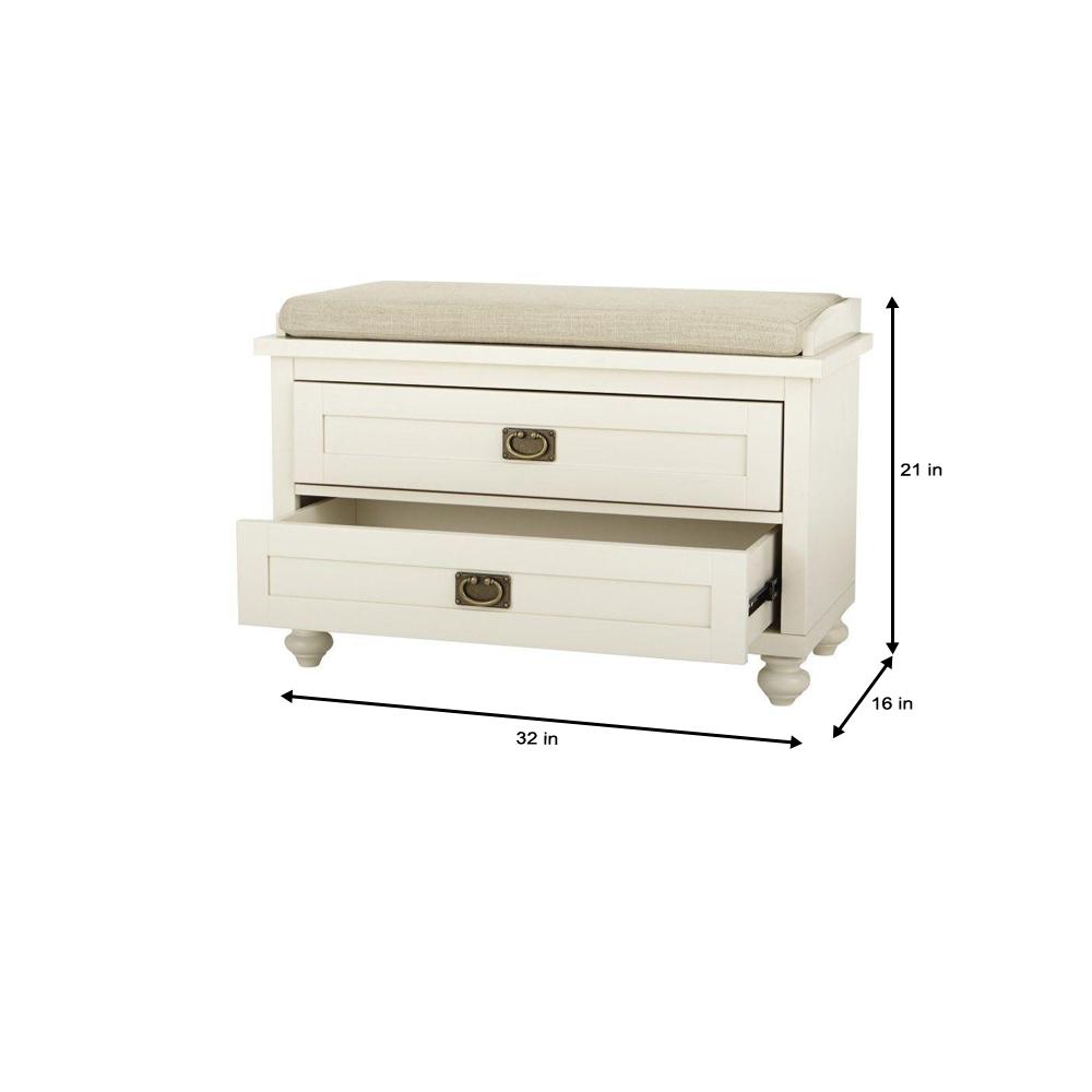 Home Decorators Collection Vernon Polar White 2 Drawer Storage