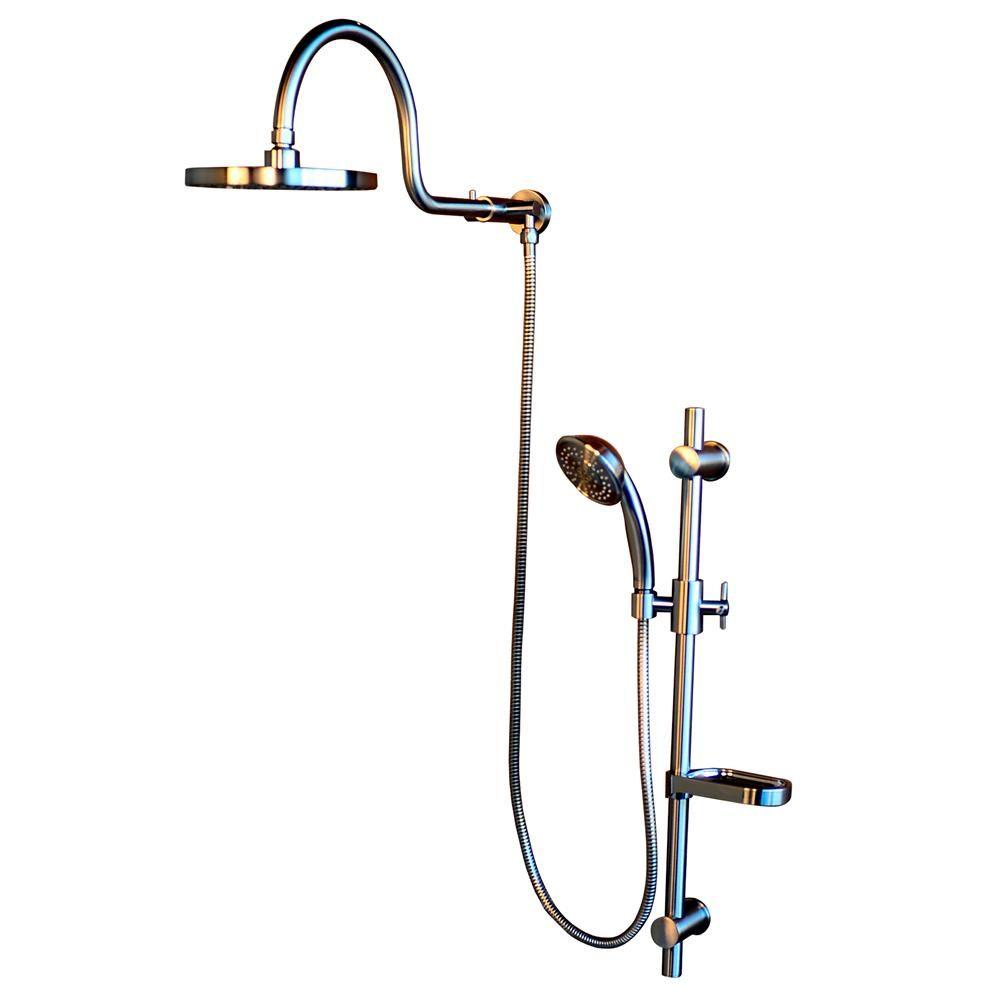 PULSE Showerspas AquaRain Retrofit Shower System with Hand Shower and Shower Head Combo in