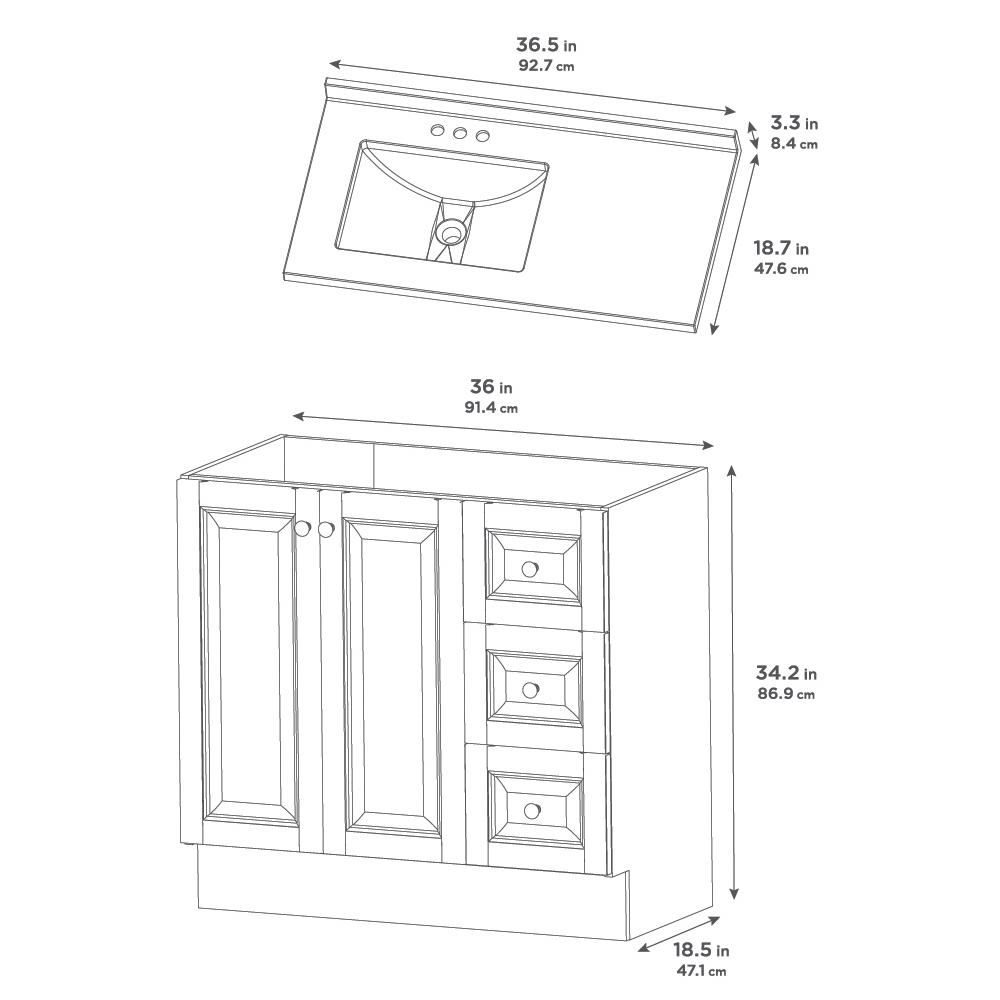 Brown   Bathroom Vanities   Bath   The Home Depot