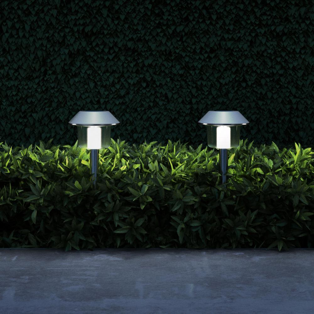 Pure Garden 17 In Silver Outdoor Integrated Led Solar Pathway Lights 6 Pack Hw1500266 The Home Depot - Pure Garden Led Solar Pathway Lights Pure Garden 17 In Silver Outdoor Integrated Led Solar Pathway Lights 6 Pack Hw1500266 The Home Depot - Pure Garden Led Solar Pathway Lights