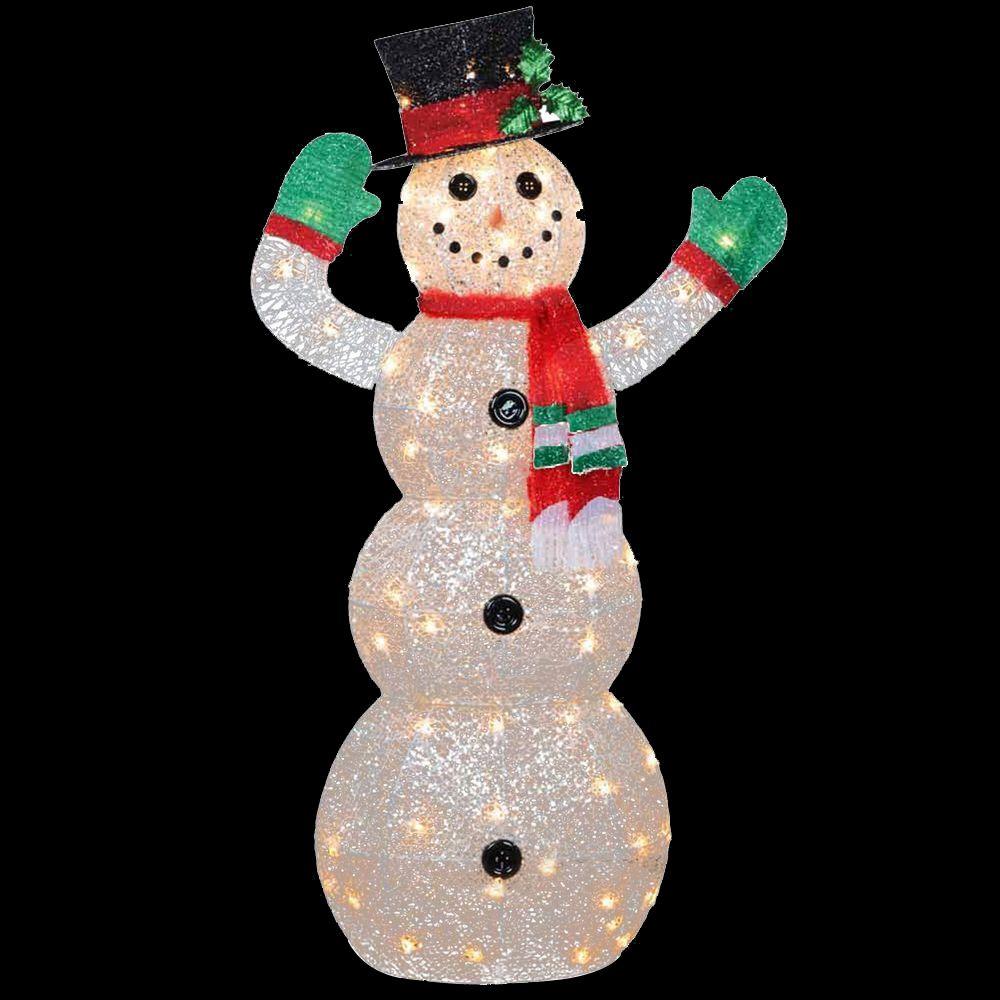 Snowman Yard Decorations Outdoor Snowman Decoration With Clear Lights