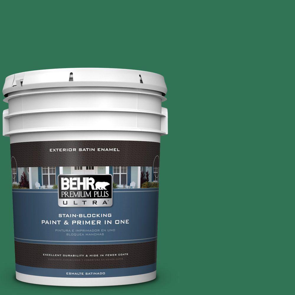 BEHR Premium Plus Ultra 5gal. P4207 Crown Jewel Satin Enamel