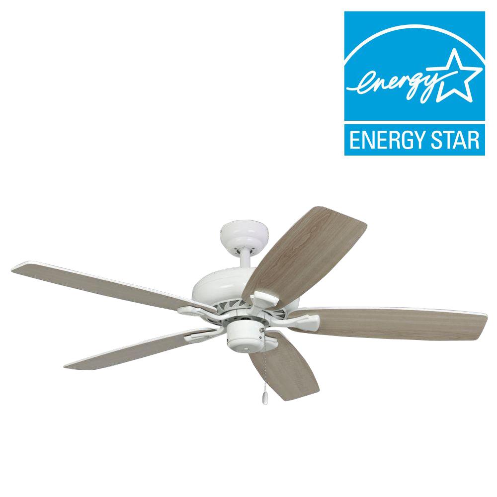 Sahara Fans Charleston 52 In White Energy Star Ceiling Fan 10031