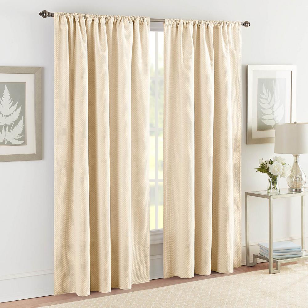 Ivory Room Darkening Curtains D The Home Depot Ivory Room Darkening Curtains