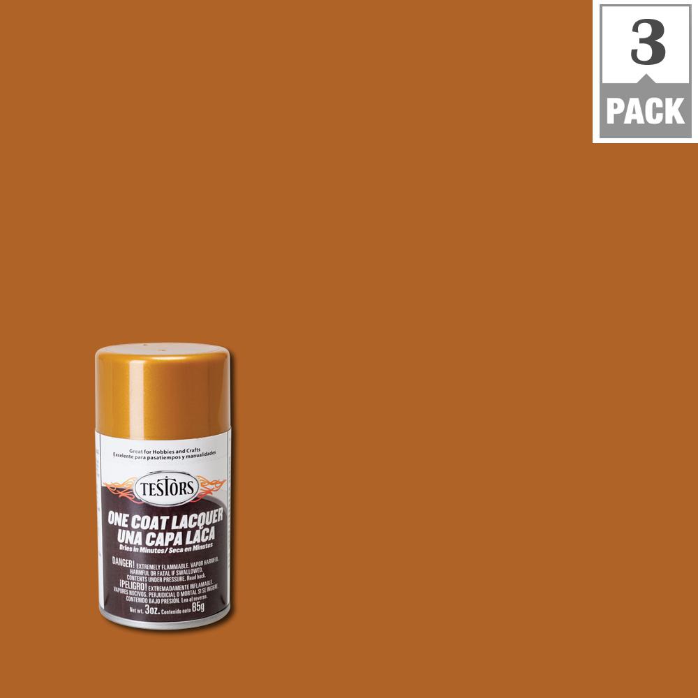 Testors 3 oz. Pure Gold Lacquer Spray Paint (3Pack)1846MT The Home