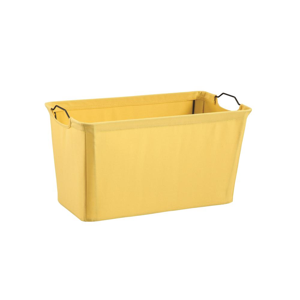 Closetmaid 19 5 In X 11 In Yellow Wire Framed Fabric Bin 1626