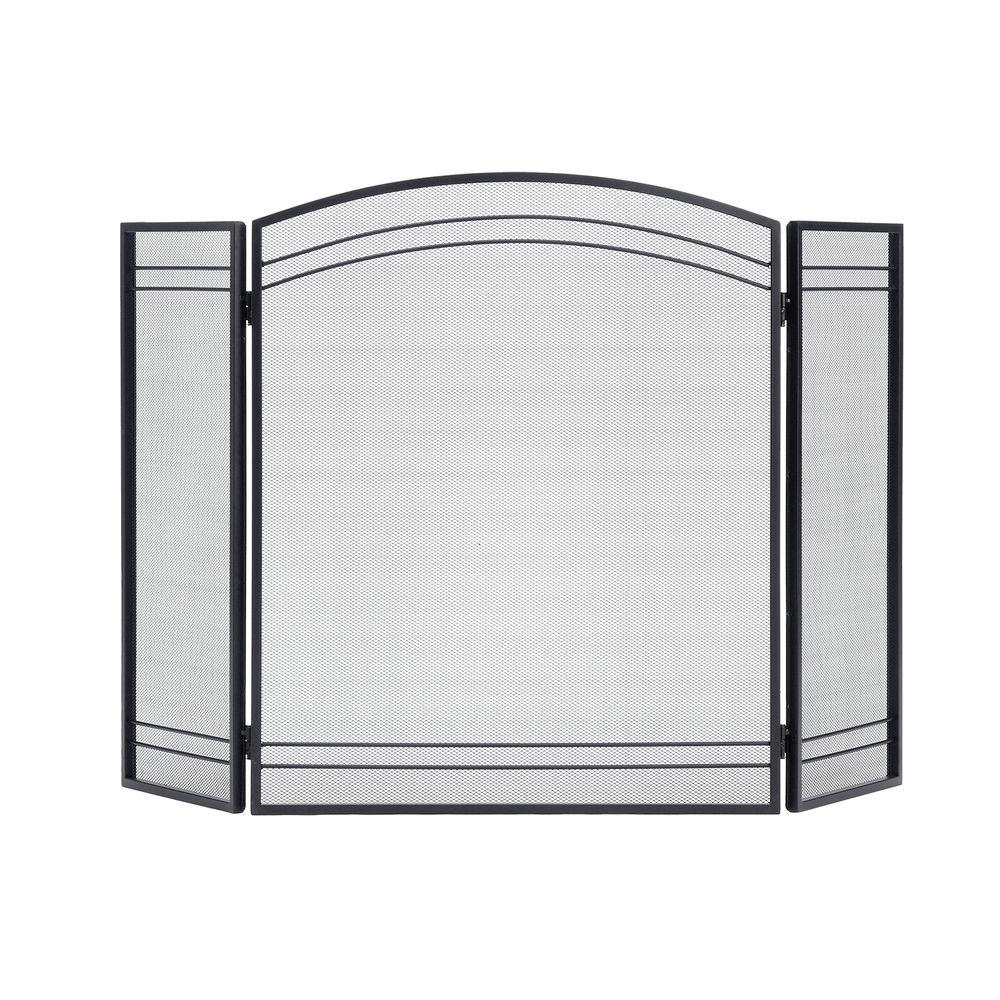 ShelterLogic Classic Black 3-Panel Fireplace Screen-90393 ...