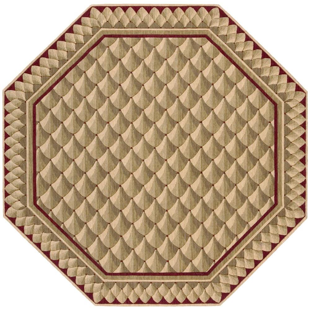 Octagon Area Rugs The Home Depot Vallencierre Camel 6 Ft Octagon Area Rug