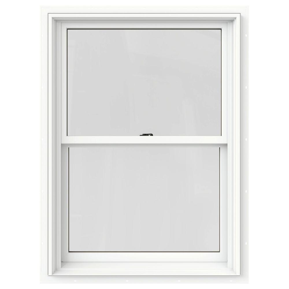 LARSON 36 in. x 47 in. 2-Track Double Hung Storm Aluminum Window ...