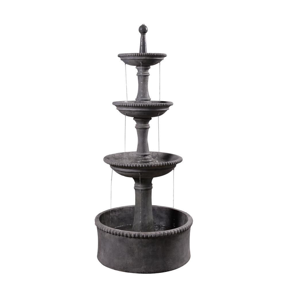 Kenroy Home Ridgeland Resin and Concrete Outdoor Floor Fountain51040BL