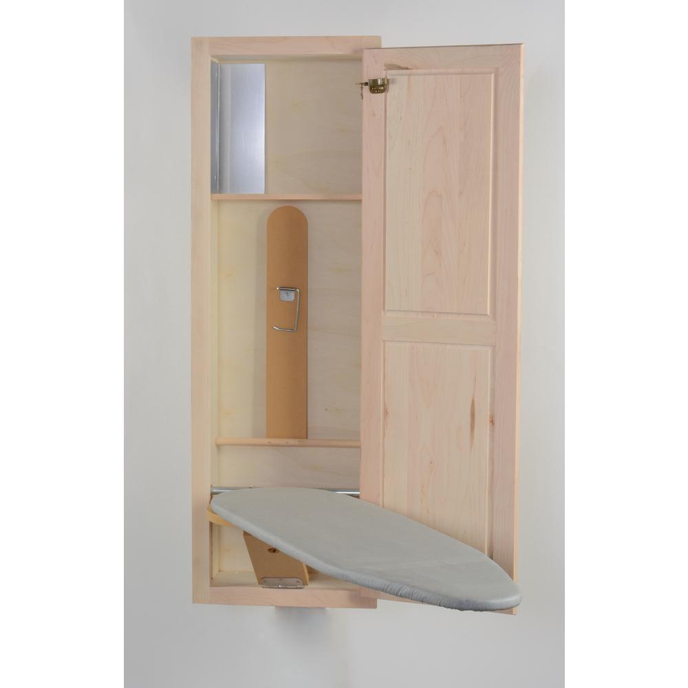 Hide Away In Wall Ironing Board With Maple Door Sup400m The Home