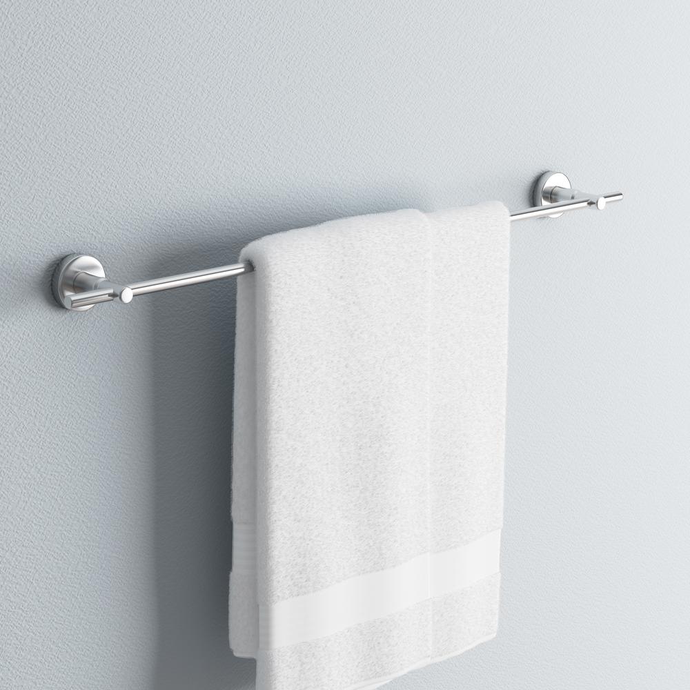 No Drilling Required 24 In Towel Bar In Chrome Lo206 Chr The