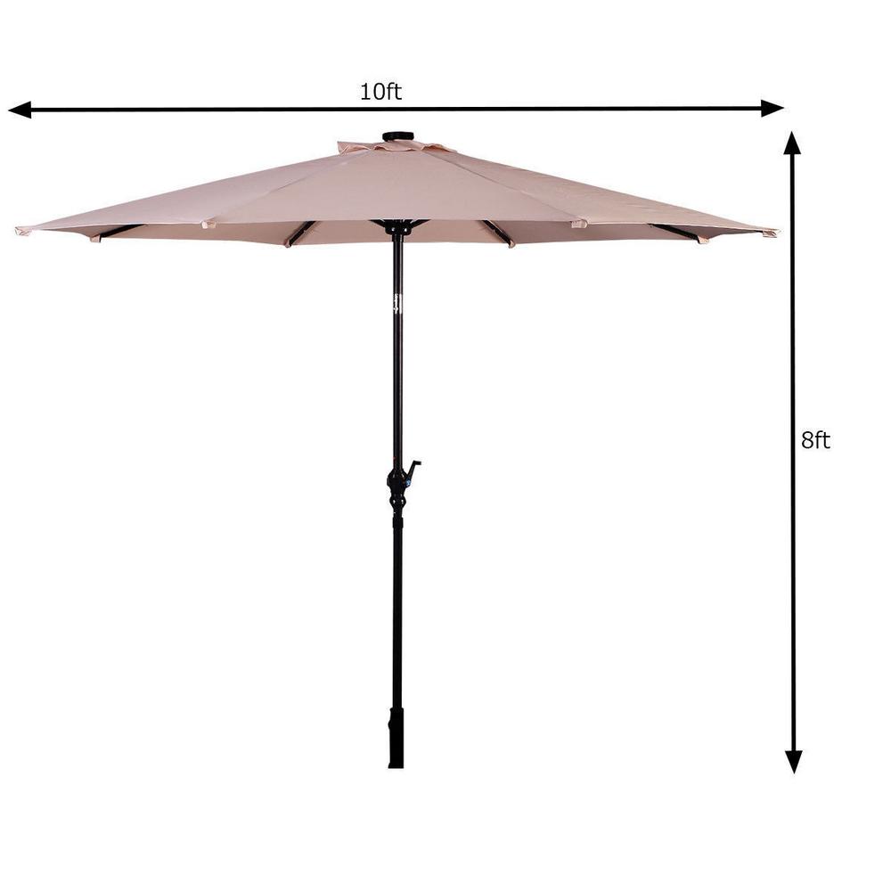 Boyel Living 10 Ft Steel Cantilever Patio Umbrella With Crank And Led Lights In Beige Wf Op2805be The Home Depot