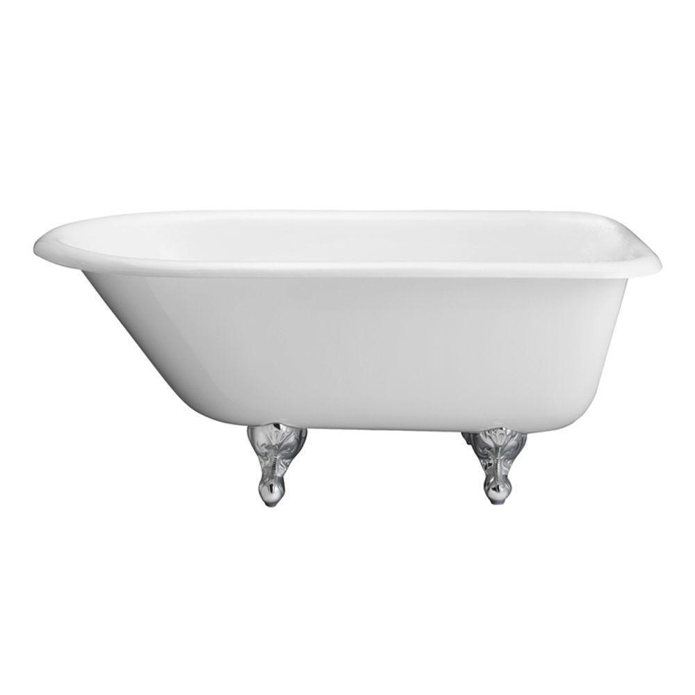 Pegasus 4 5 Ft Cast Iron Ball And Claw Feet Roll Top Tub In White