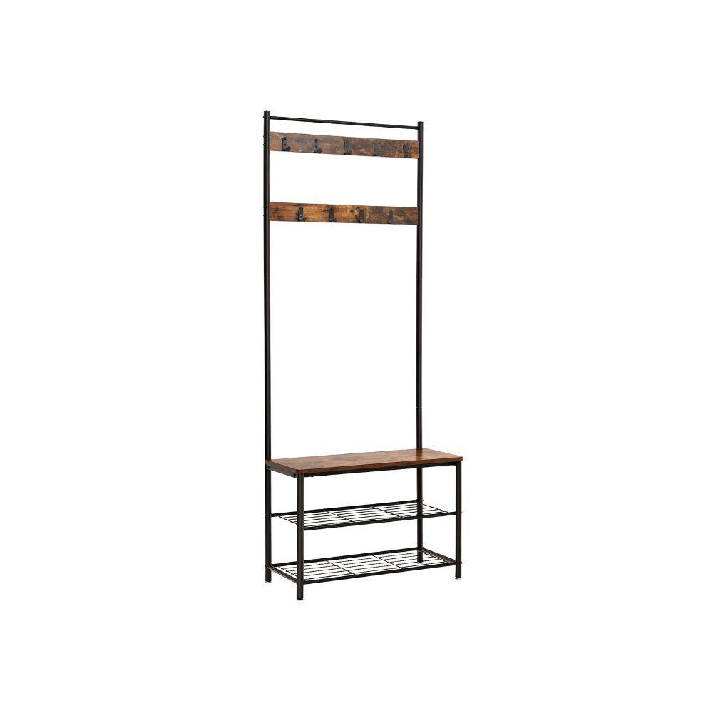 coat rack with storage shelves
