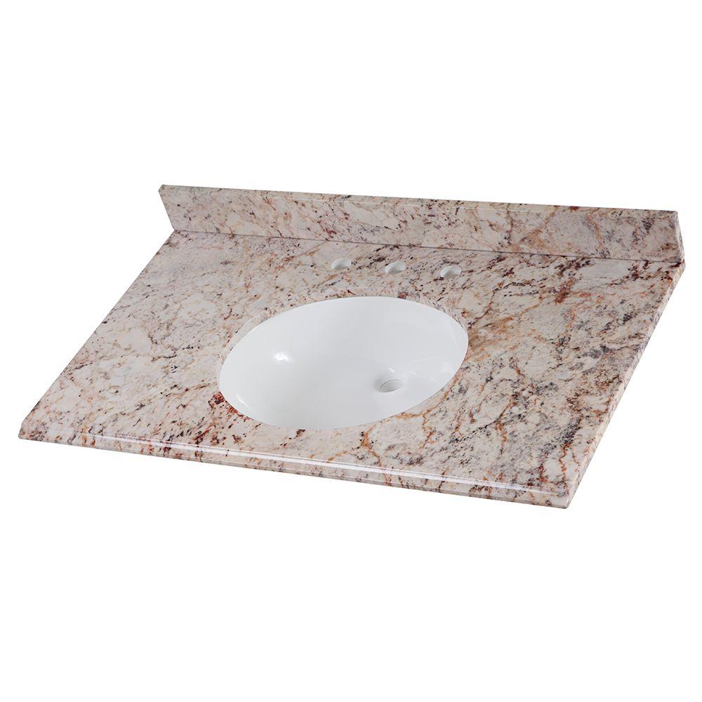 Home Decorators Collection 37 in. Stone Effects Vanity Top in Kaiser