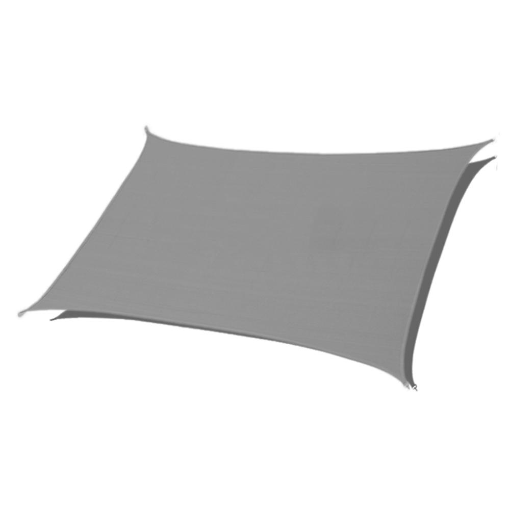 Shade Beyond 8 Ft X 10 Ft Light Grey Rectangle Sun Shade Sail 185 Gsm Uv Block For Patio Deck Yard And Outdoor Activities Sbsr081040 A The Home Depot