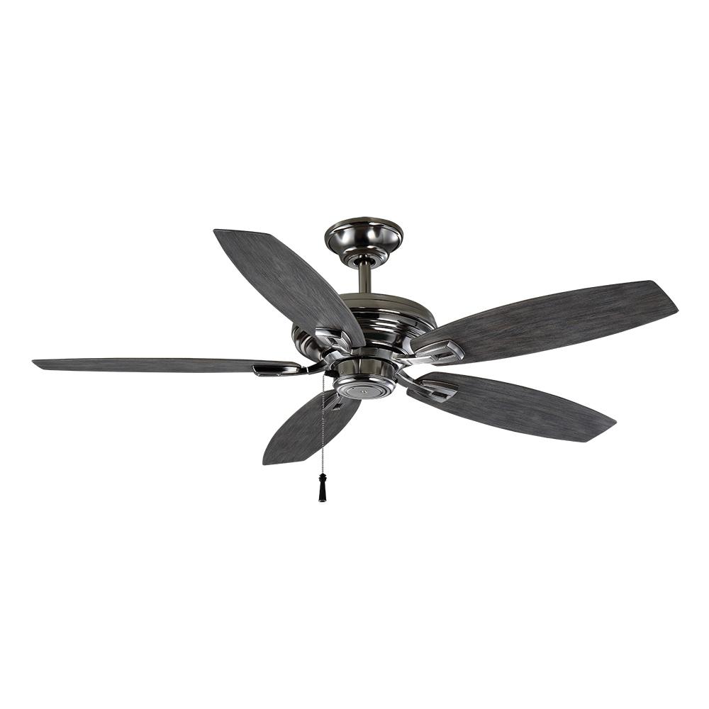 Hampton Bay North Pond 52 in. Outdoor Polished Nickel Ceiling Fan