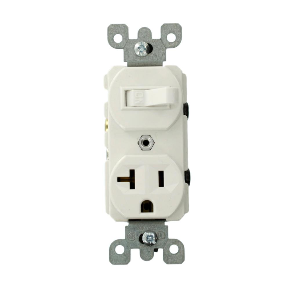 Leviton 20 Amp Commercial Grade Combination Single Pole Switch and