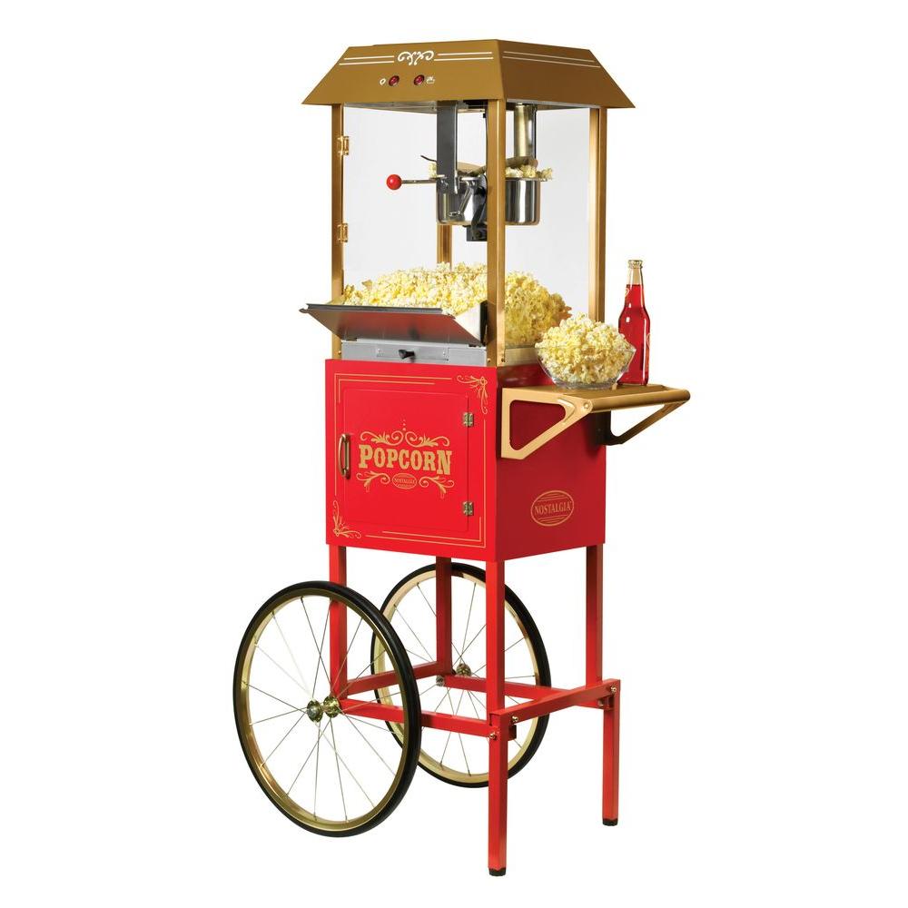 popcorn maker on cart