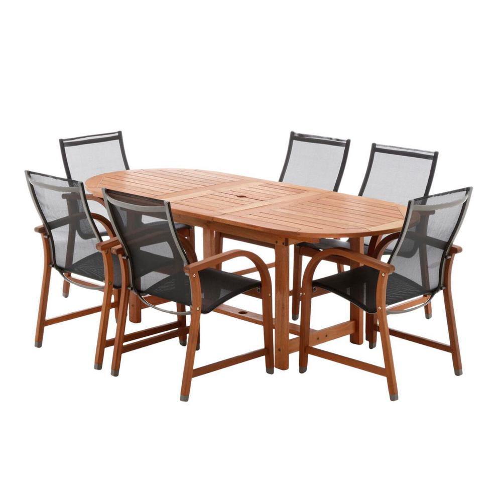 Amazonia Bahamas Oval 7 Piece Eucalyptus Patio Dining Set Sc 360 6manha The Home Depot