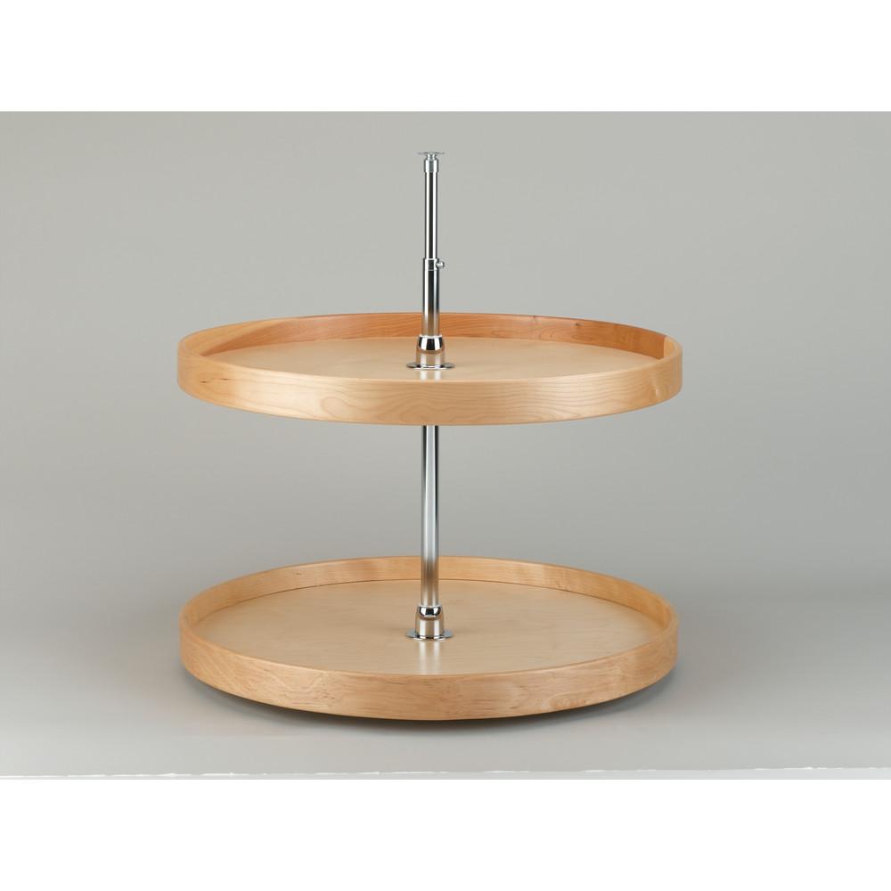 RevAShelf 28 in. Natural Wood Full Circle Lazy Susans 2ShelfLD4NW