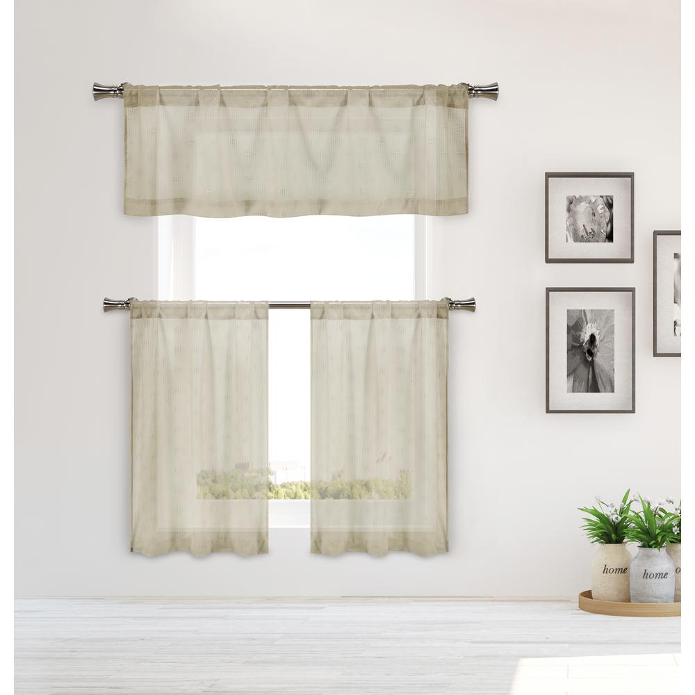 Duck River Regis Kitchen Valance In Tiers Mouse 15 In W X 58 In