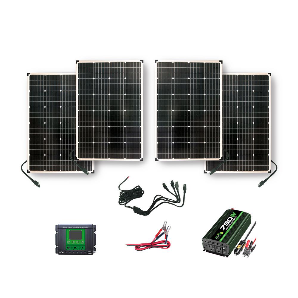 Nature Power 440-Watt Polycrystalline Solar Panels with 750-Watt Power Inverter and 30 Amp Charge Controller was $698.99 now $487.0 (30.0% off)