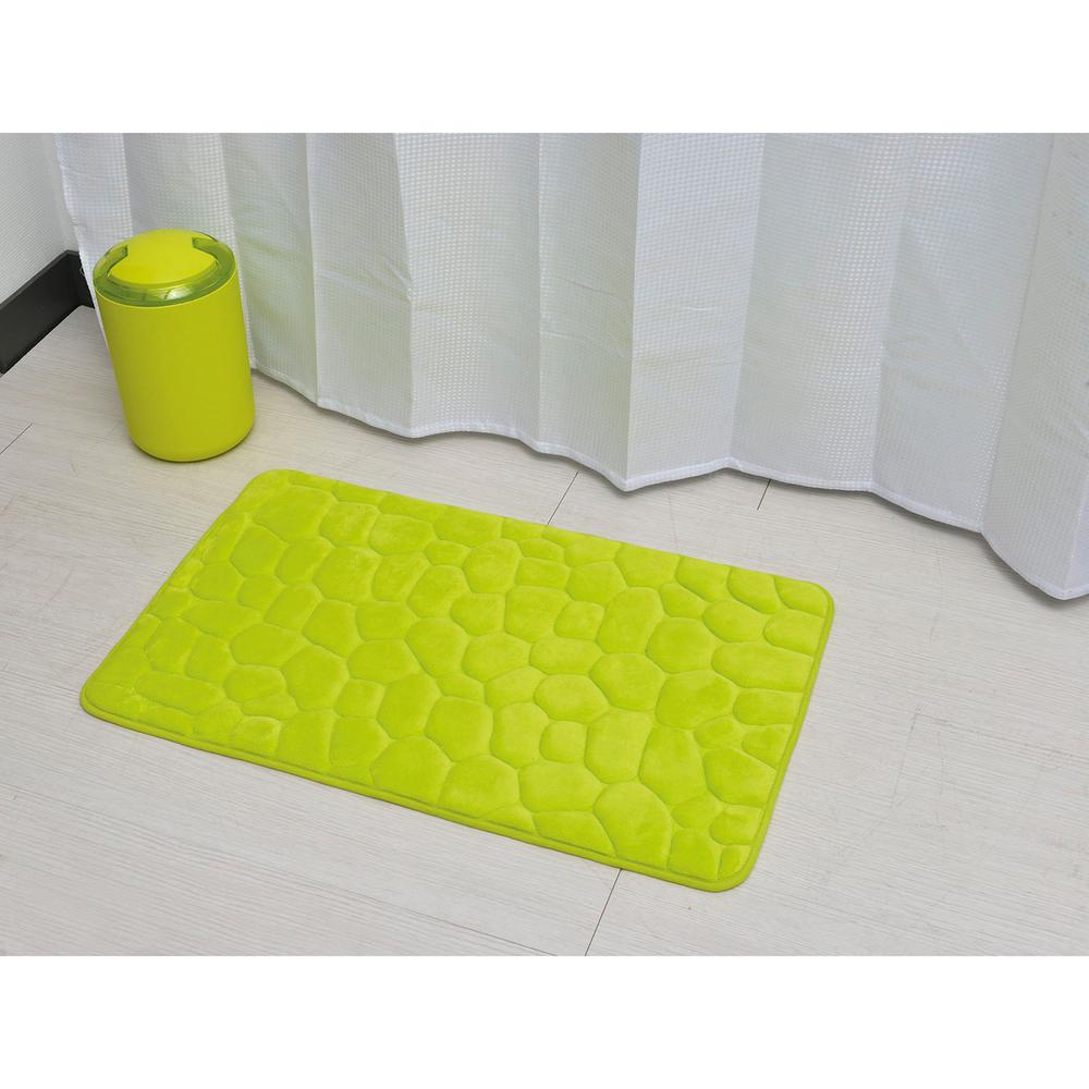 3d Cobble Stone Shaped Memory Foam Bath Mat Microfiber Non Slip