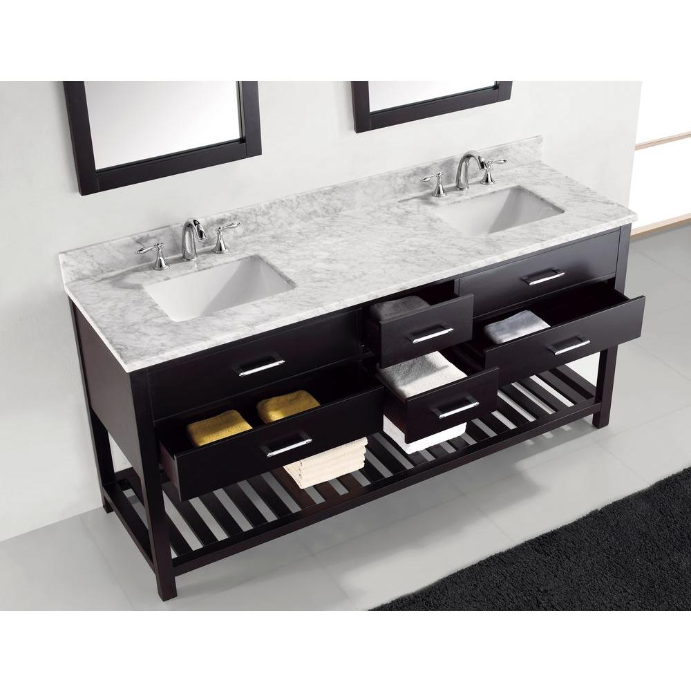 Virtu Usa Caroline Estate 72 Inch Double Sink Bathroom Vanity Set 72 Inch Double Sink Bathroom Vanity Set