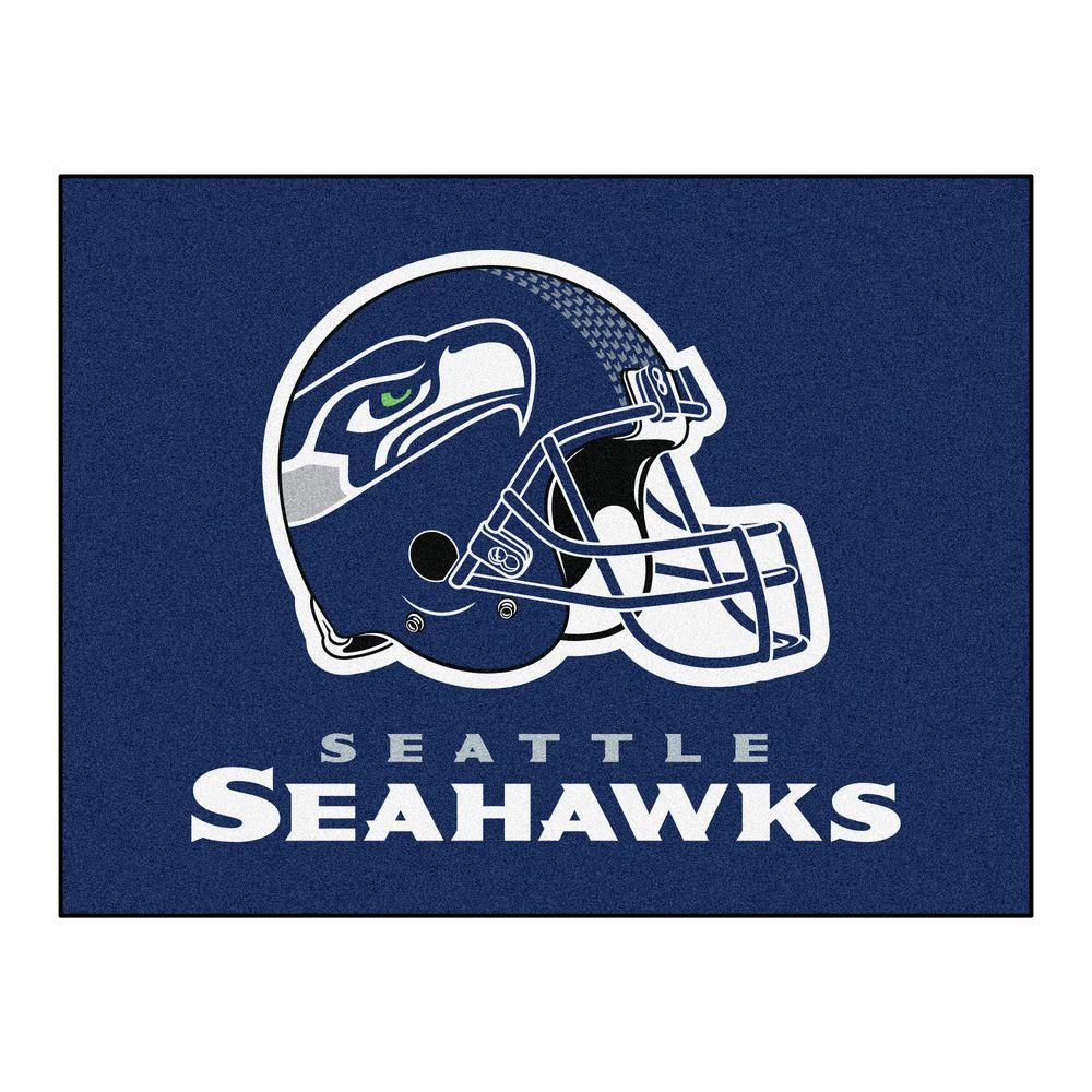 Fanmats Nfl Seattle Seahawks Blue 3 Ft X 4 Ft Indoor All Star Area Rug