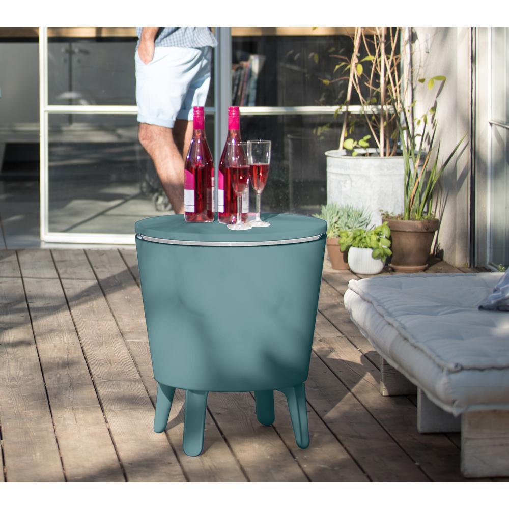 Keter Cool Bar Teal Resin Outdoor Accent Table And Cooler In One 233630 The Home Depot - Keter Outdoor Patio Table With 7 5 Gallon Beer Cooler Grey Keter Cool Bar Teal Resin Outdoor Accent Table And Cooler In One 233630 The Home Depot - Keter Outdoor Patio Table With 7 5 Gallon Beer Cooler Grey