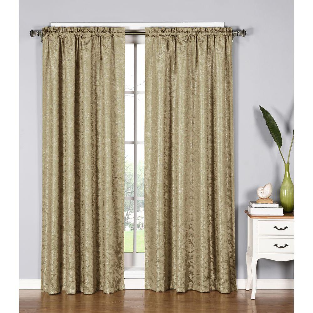 Window Elements Semi Opaque Dawson Shimmering Leaf 54 In W X 84