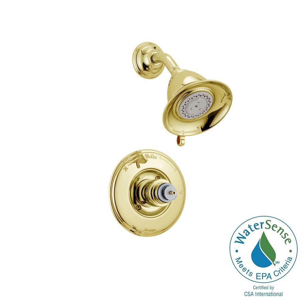 Delta Victorian 1Handle 3Spray Shower Faucet Trim Kit in Polished