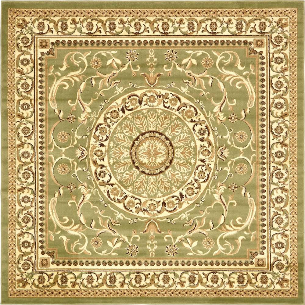 Unique Loom Versailles Light Green 8 ft. x 8 ft. Square Area Rug