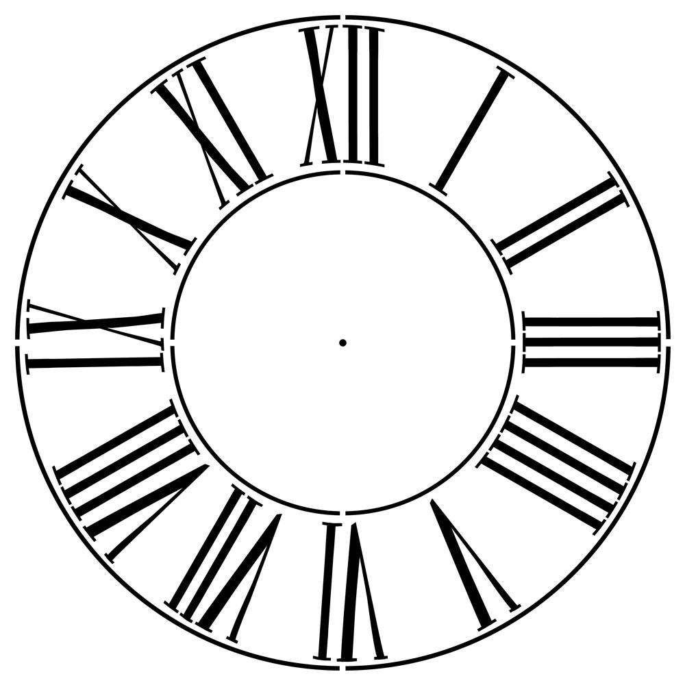 Printable Roman Numeral Clock Face Template Printable Templates
