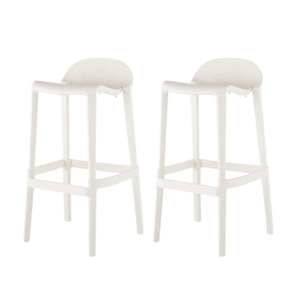 Lagoon Joyous 34.30 in. White Indoor/Outdoor Barstool (Incomplete extension Base For Bar stool Only )