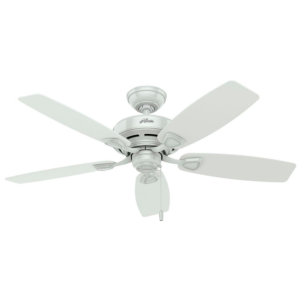 Hunter Sea Wind 48 In Indoor Outdoor White Ceiling Fan 53350 The Home Depot - 48 White Ceiling Fan Without Light Hunter Sea Wind 48 In Indoor Outdoor White Ceiling Fan 53350 The Home Depot - 48 White Ceiling Fan Without Light