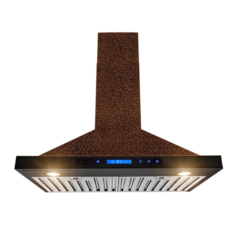 AKDY 30 in. Convertible Kitchen Wall Mount Range Hood in Embossing