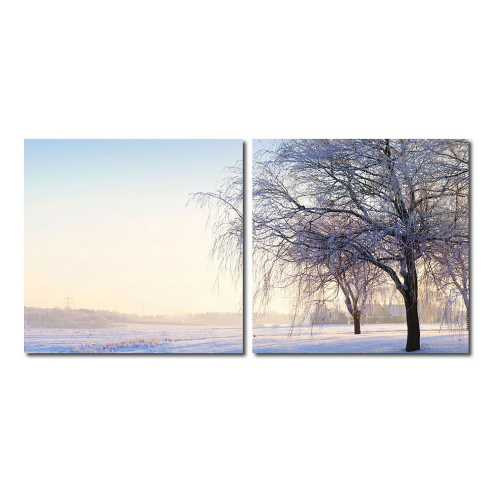 Snowy Solitude Frameless Canvas Wall Art Snowy Solitude Frameless Canvas Wall Art