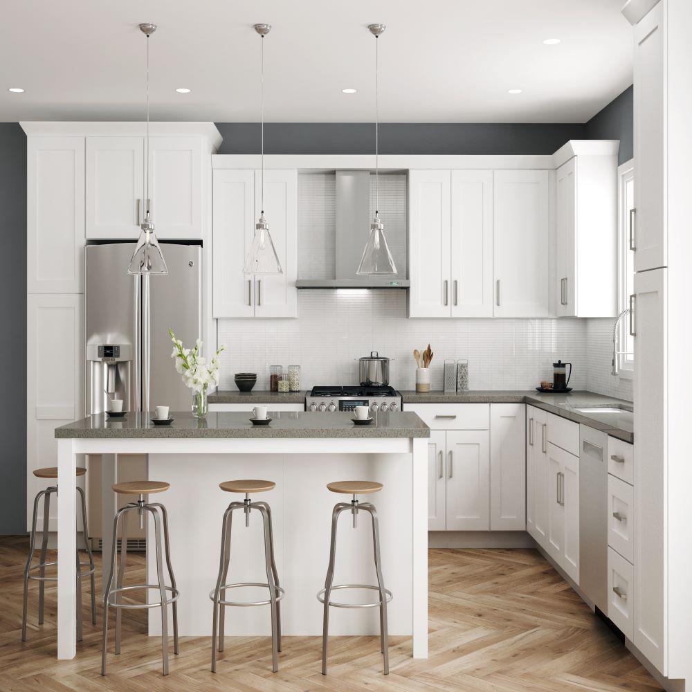 Hampton Bay Shaker Ready To Assemble 18 In W X 90 H 24 D Plywood Pantry Kitchen Cabinet Denver White Painted Finish Hkd Wp1890 The Home Depot - Ready Kitchen Cabinets Hampton Bay Shaker Ready To Assemble 18 In W X 90 H 24 D Plywood Pantry Kitchen Cabinet Denver White Painted Finish Hkd Wp1890 The Home Depot - Ready Kitchen Cabinets