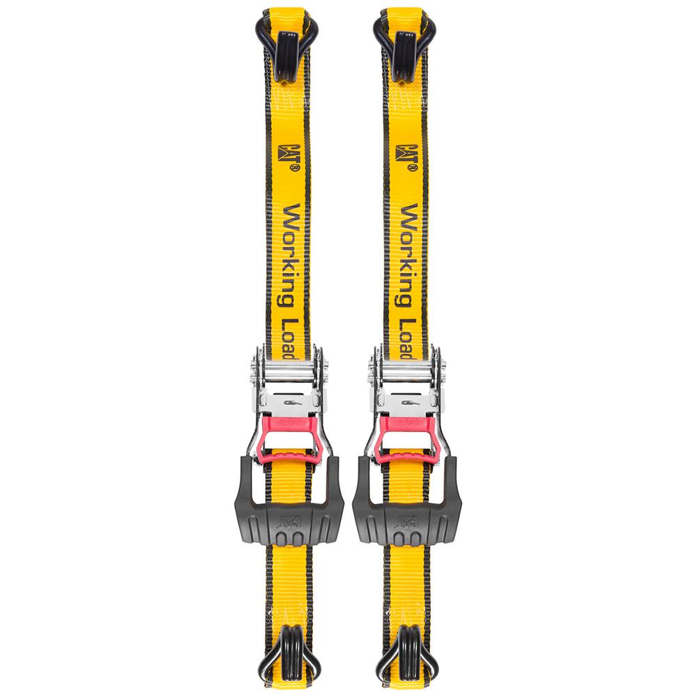 980076E Capacity Cat 4 Pc Tie-Down Ratcheting Straps Heavy-Duty 1,000 lb