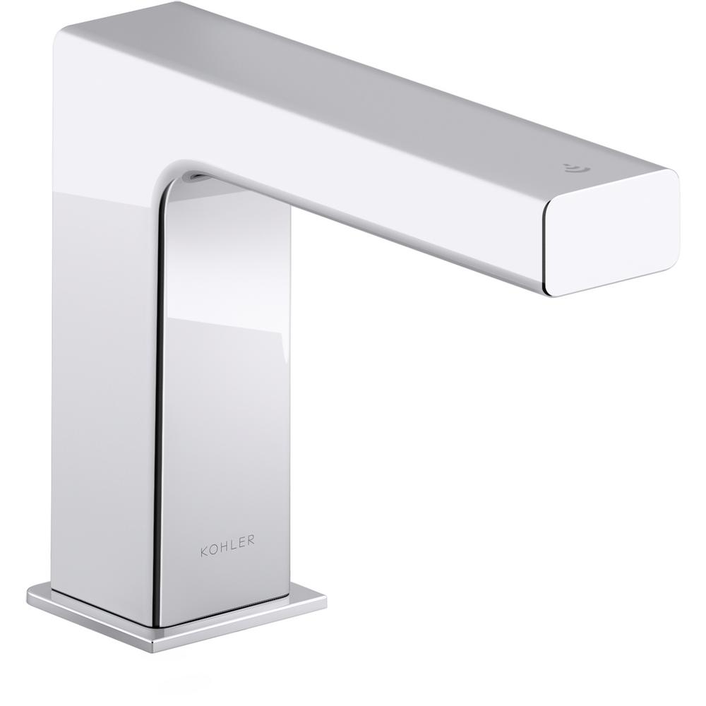 Kohler Strayt Ac Powered Single Hole Touchless Bathroom Faucet With Kinesis Sensor Technology In Polished Chrome