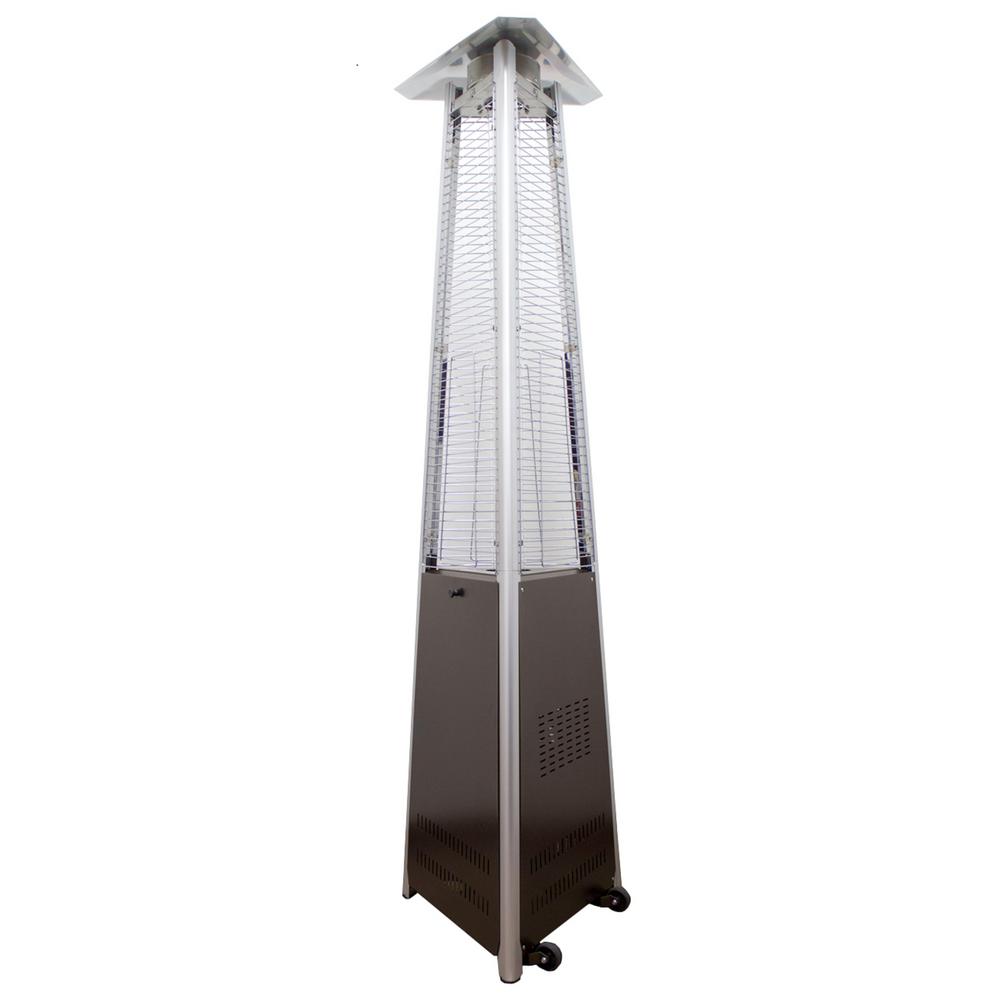 Az Patio Heaters 41 000 Btu Hammered Bronze Glass Tube Gas Patio