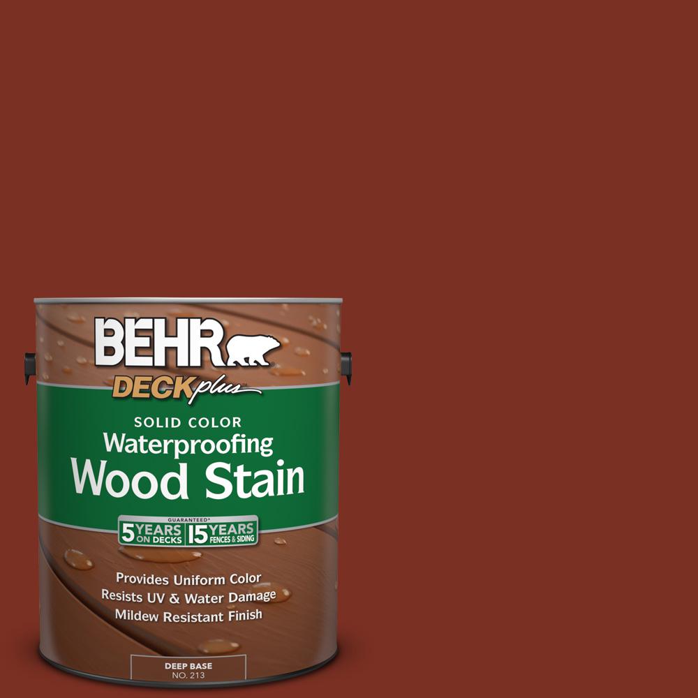 Behr Deckplus 1 Gal Sc 330 Redwood Solid Color Waterproofing Sc 330 Redwood Solid Color Waterproofing Exterior Wood Stain