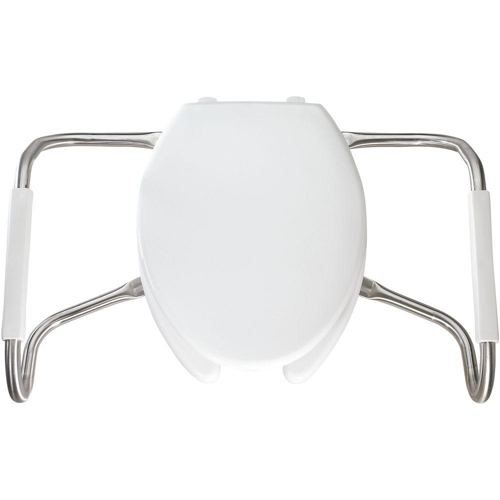 Big John Elongated Open Front Toilet Seat in White24452634W The